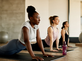 Women doing yoga