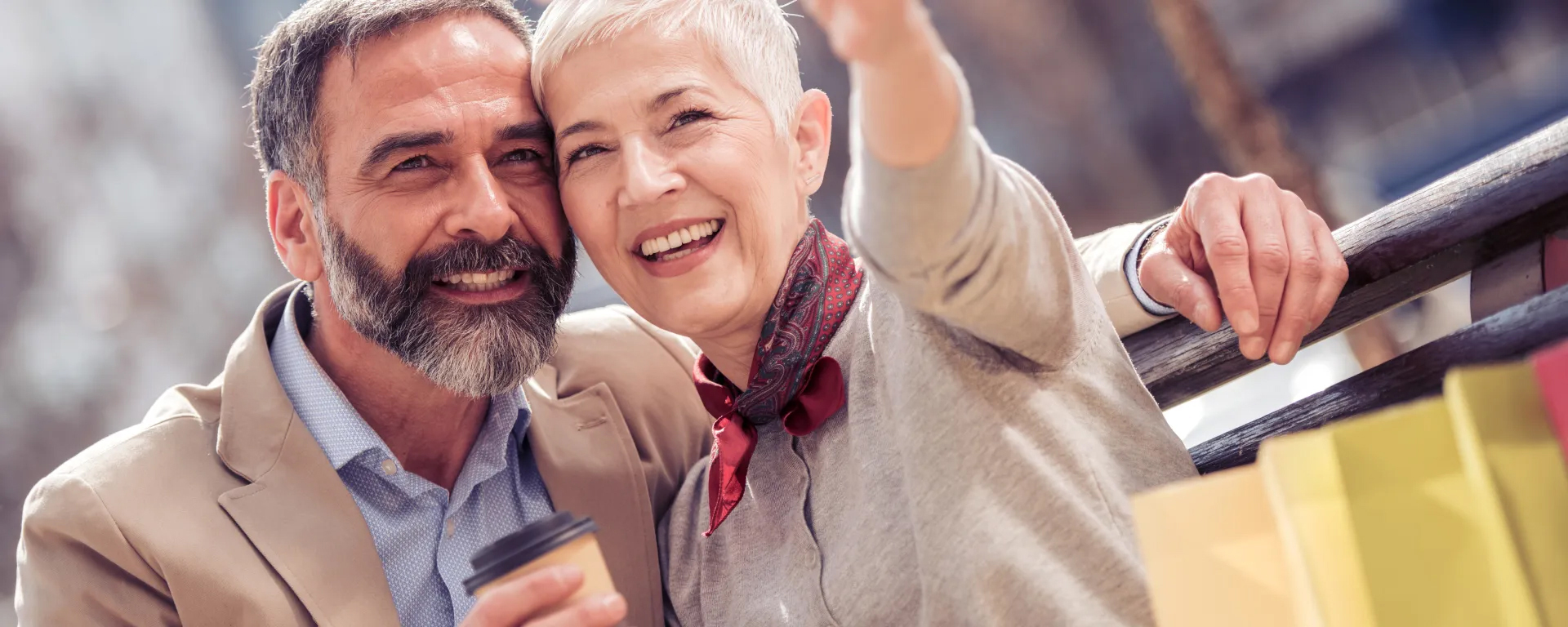 Couple taking selfie