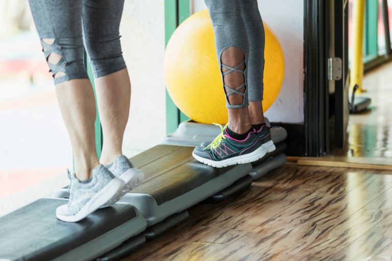 Women doing calf raises