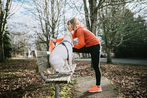 Woman jogging outside