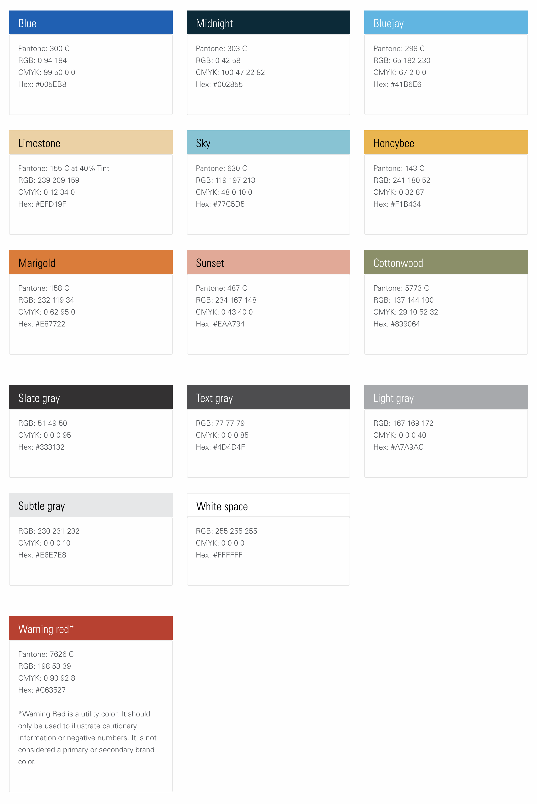 The Kansas Way color palette