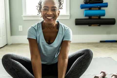 Woman stretching