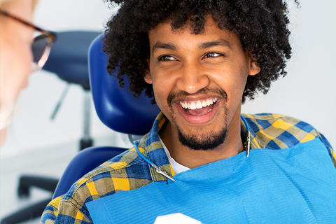 Man getting dental checkup