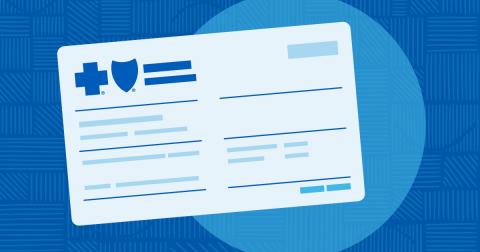 illustration of a Blue Cross Blue Shield insurance ID card without any detailed information